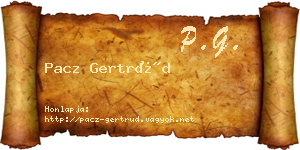 Pacz Gertrúd névjegykártya